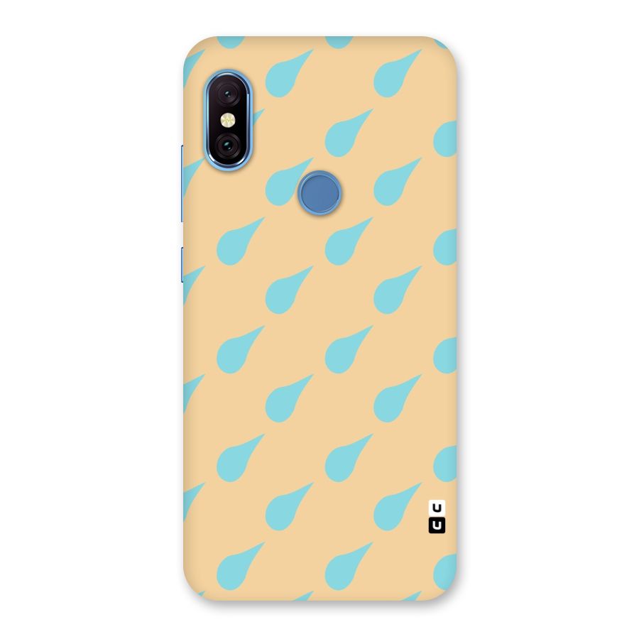 Pastel Orange Drops Back Case for Redmi Note 6 Pro