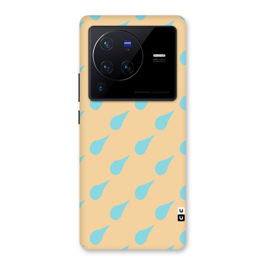 Pastel Orange Drops Back Case for Vivo X80 Pro