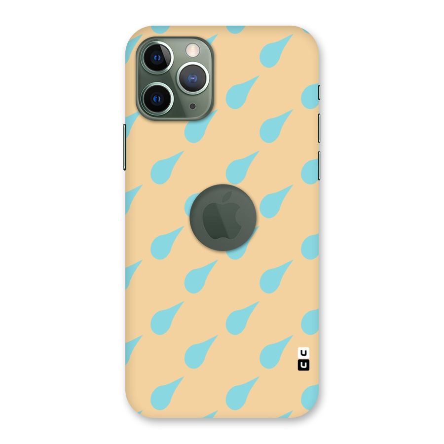Pastel Orange Drops Back Case for iPhone 11 Pro Logo  Cut