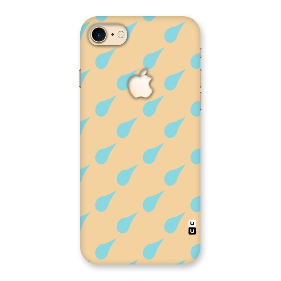 Pastel Orange Drops Back Case for iPhone 7 Apple Cut