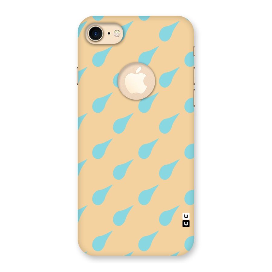 Pastel Orange Drops Back Case for iPhone 7 Logo Cut