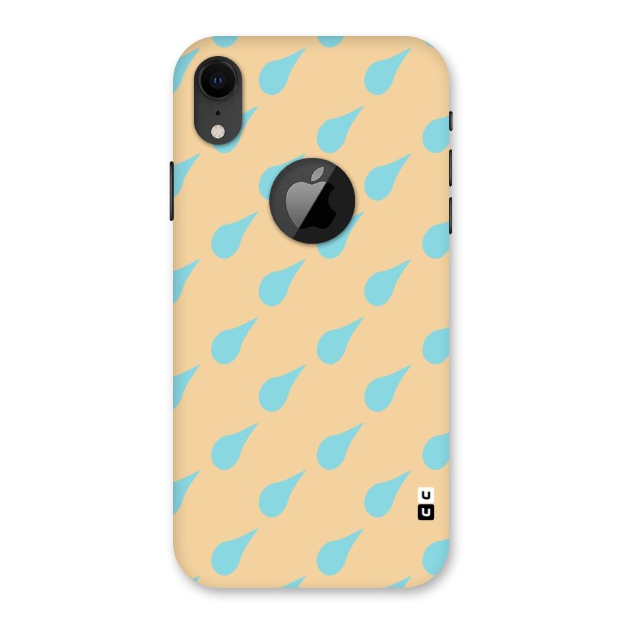 Pastel Orange Drops Back Case for iPhone XR Logo Cut