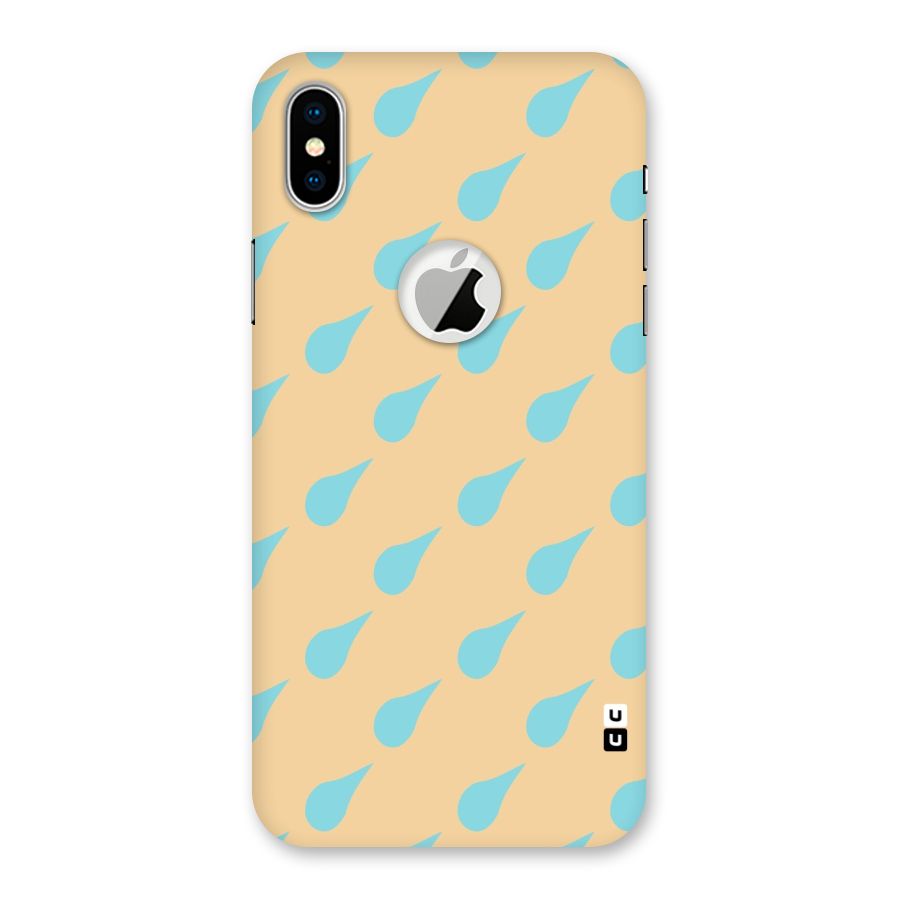 Pastel Orange Drops Back Case for iPhone X Logo Cut