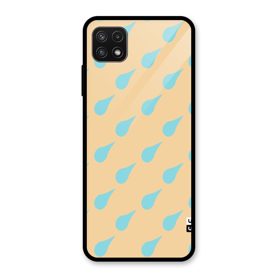 Pastel Orange Drops Glass Back Case for Galaxy A22 5G
