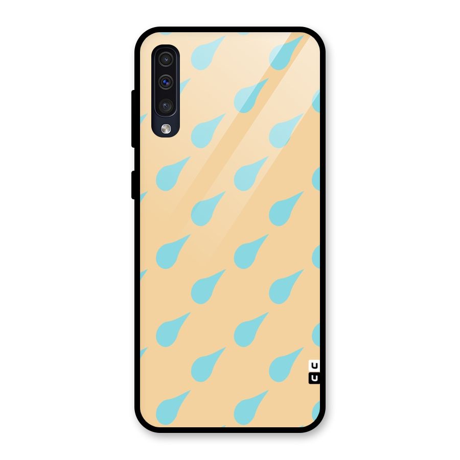 Pastel Orange Drops Glass Back Case for Galaxy A50