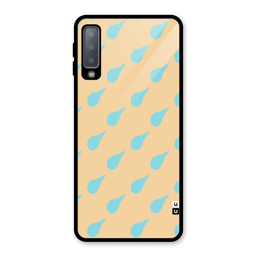 Pastel Orange Drops Glass Back Case for Galaxy A7 (2018)