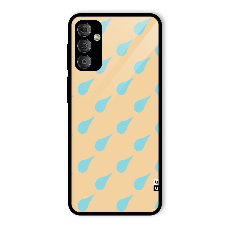 Pastel Orange Drops Glass Back Case for Galaxy F23