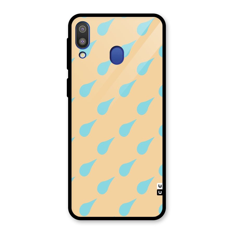 Pastel Orange Drops Glass Back Case for Galaxy M20