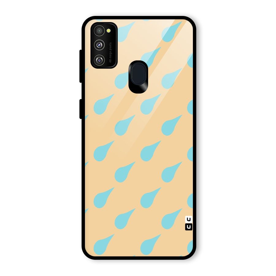 Pastel Orange Drops Glass Back Case for Galaxy M30s
