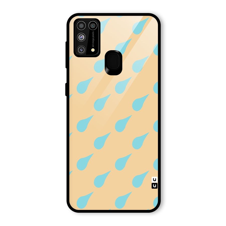 Pastel Orange Drops Glass Back Case for Galaxy M31