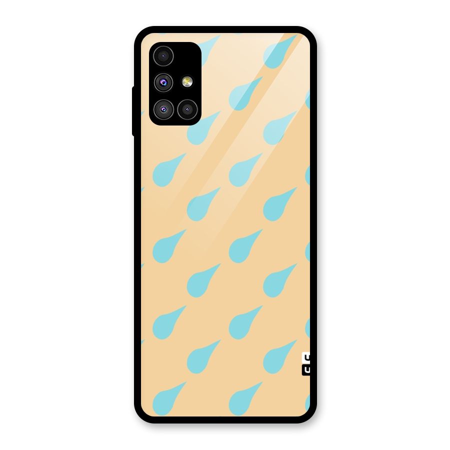 Pastel Orange Drops Glass Back Case for Galaxy M51
