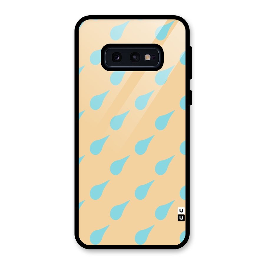 Pastel Orange Drops Glass Back Case for Galaxy S10e