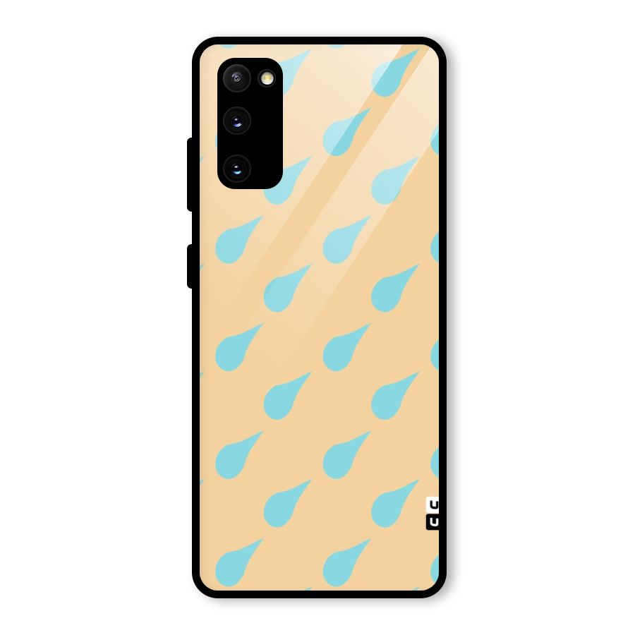 Pastel Orange Drops Glass Back Case for Galaxy S20 FE 5G
