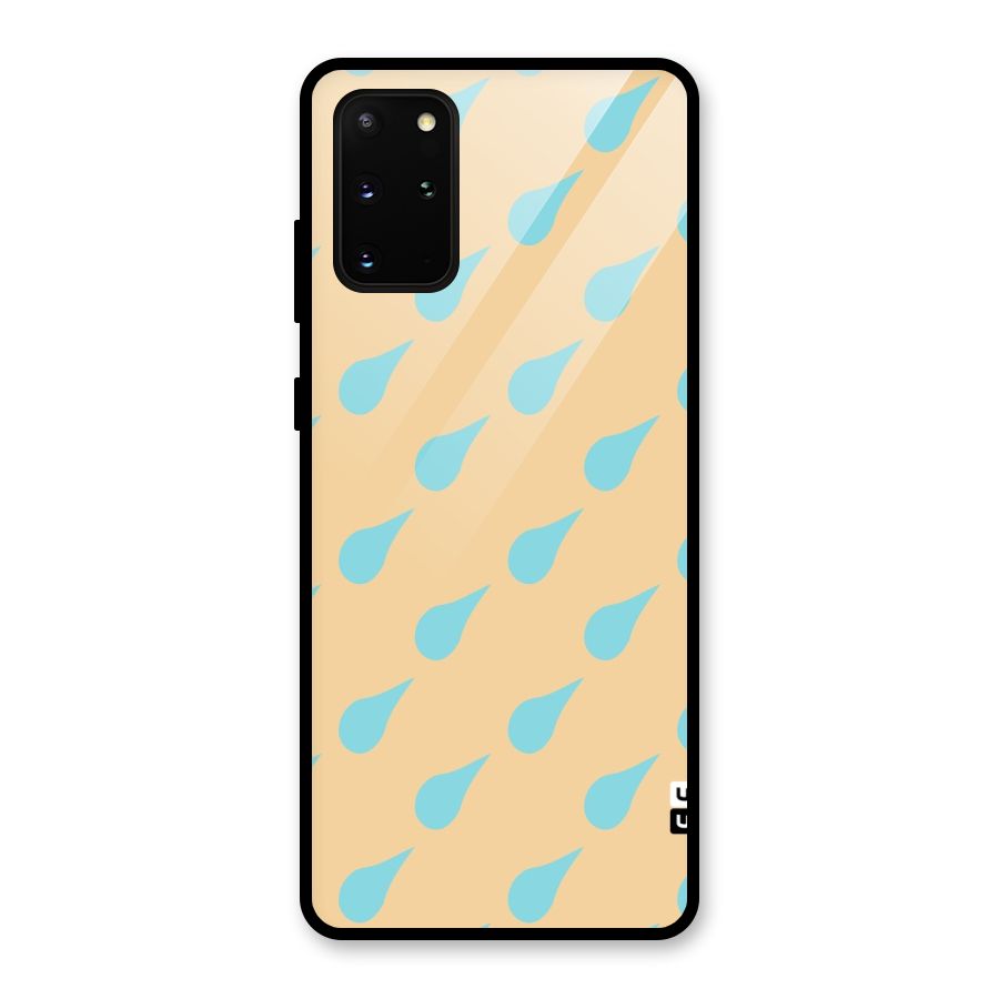 Pastel Orange Drops Glass Back Case for Galaxy S20 Plus