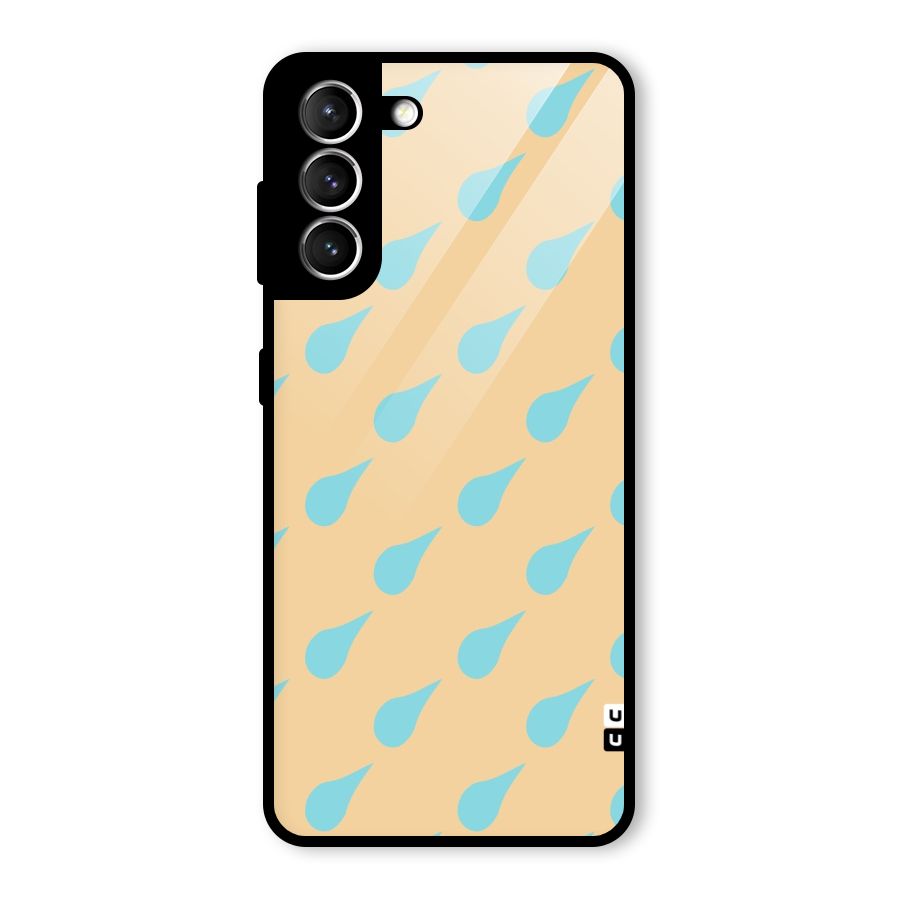 Pastel Orange Drops Glass Back Case for Galaxy S21 5G