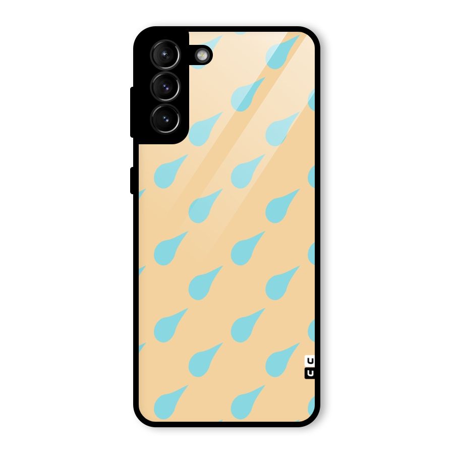 Pastel Orange Drops Glass Back Case for Galaxy S21 Plus