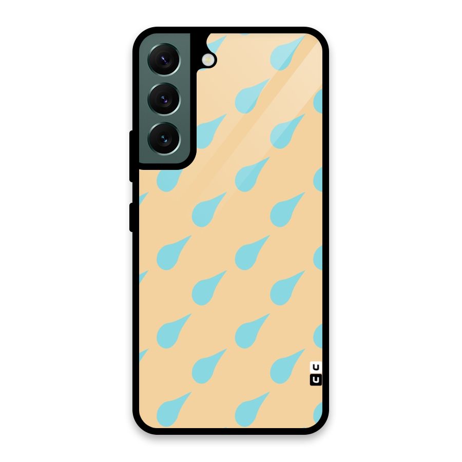 Pastel Orange Drops Glass Back Case for Galaxy S22 5G
