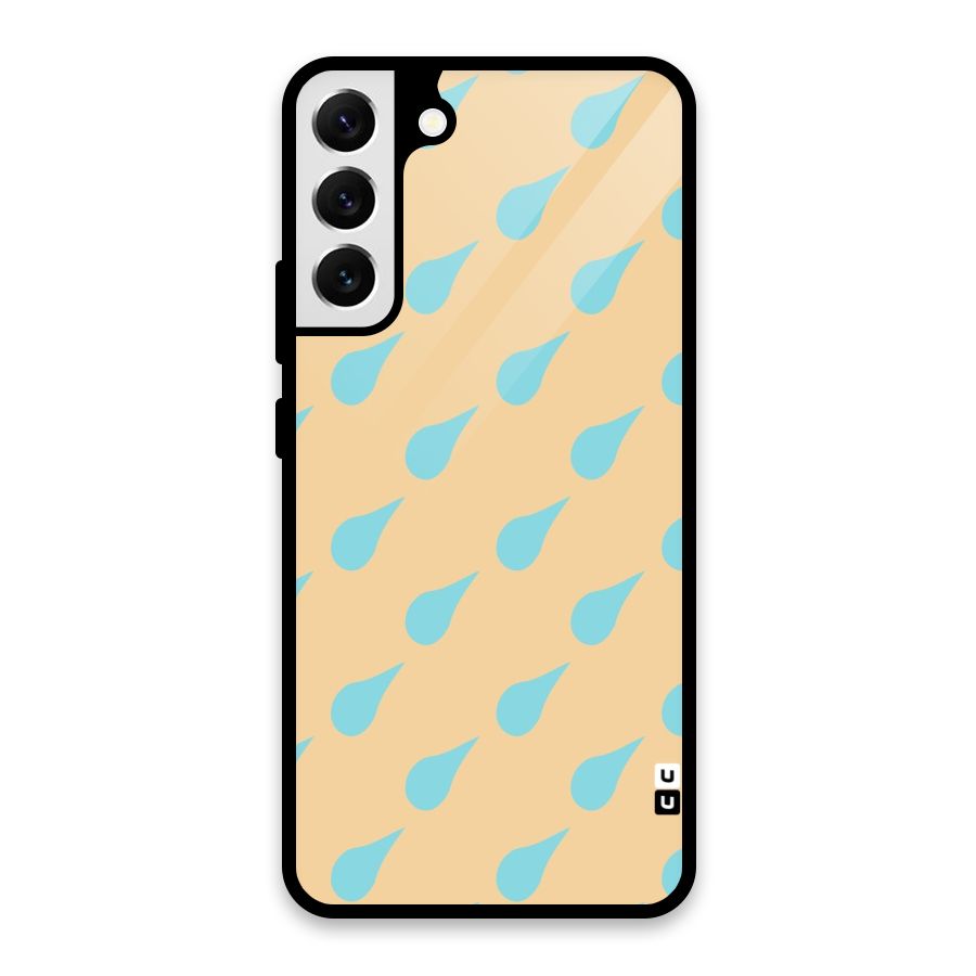 Pastel Orange Drops Glass Back Case for Galaxy S22 Plus 5G
