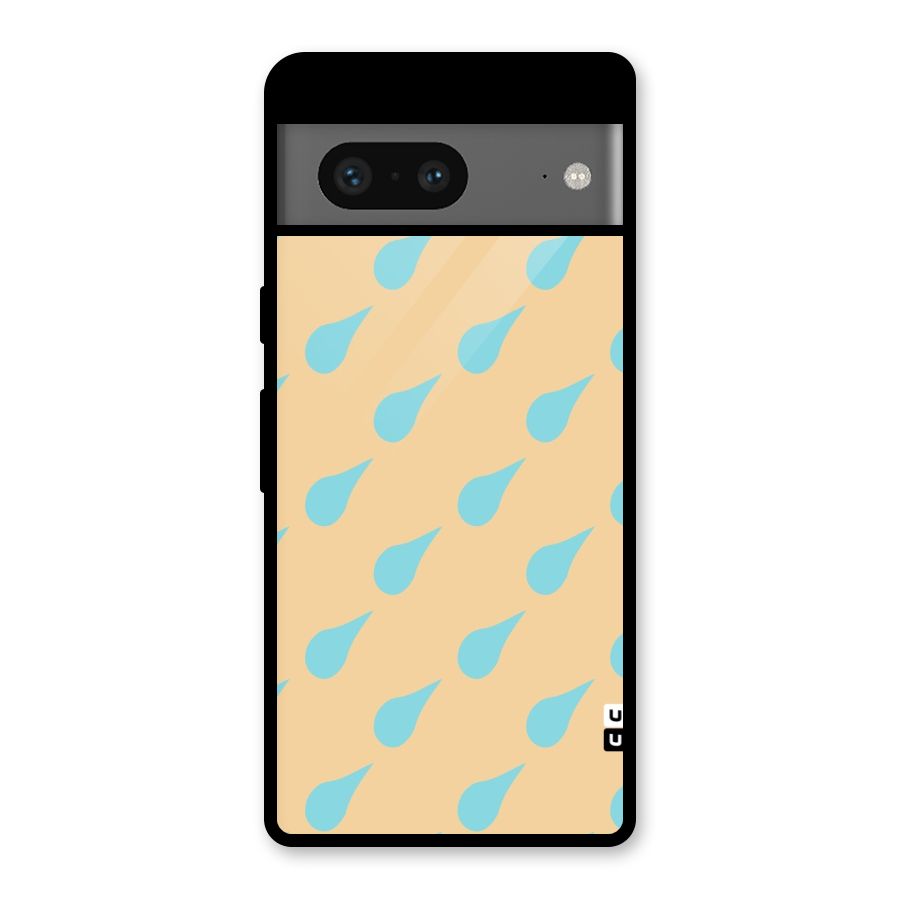 Pastel Orange Drops Glass Back Case for Google Pixel 7