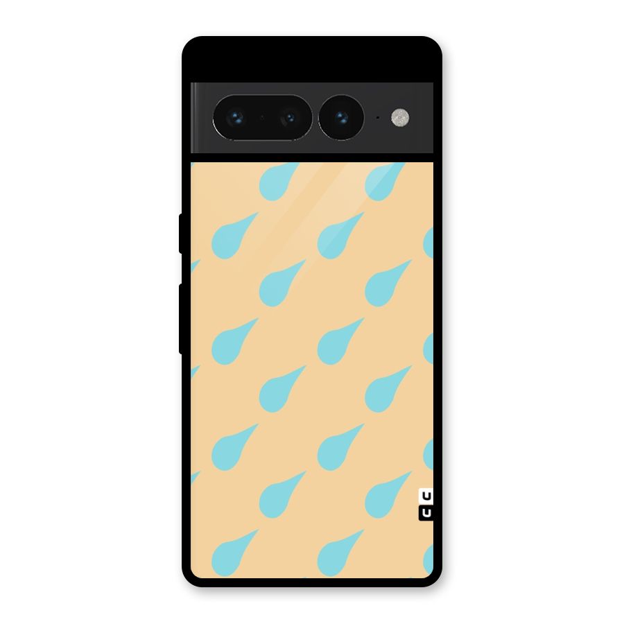 Pastel Orange Drops Glass Back Case for Google Pixel 7 Pro