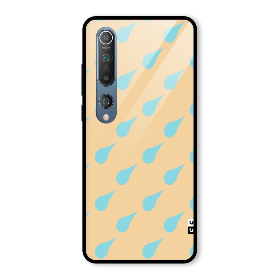 Pastel Orange Drops Glass Back Case for Mi 10