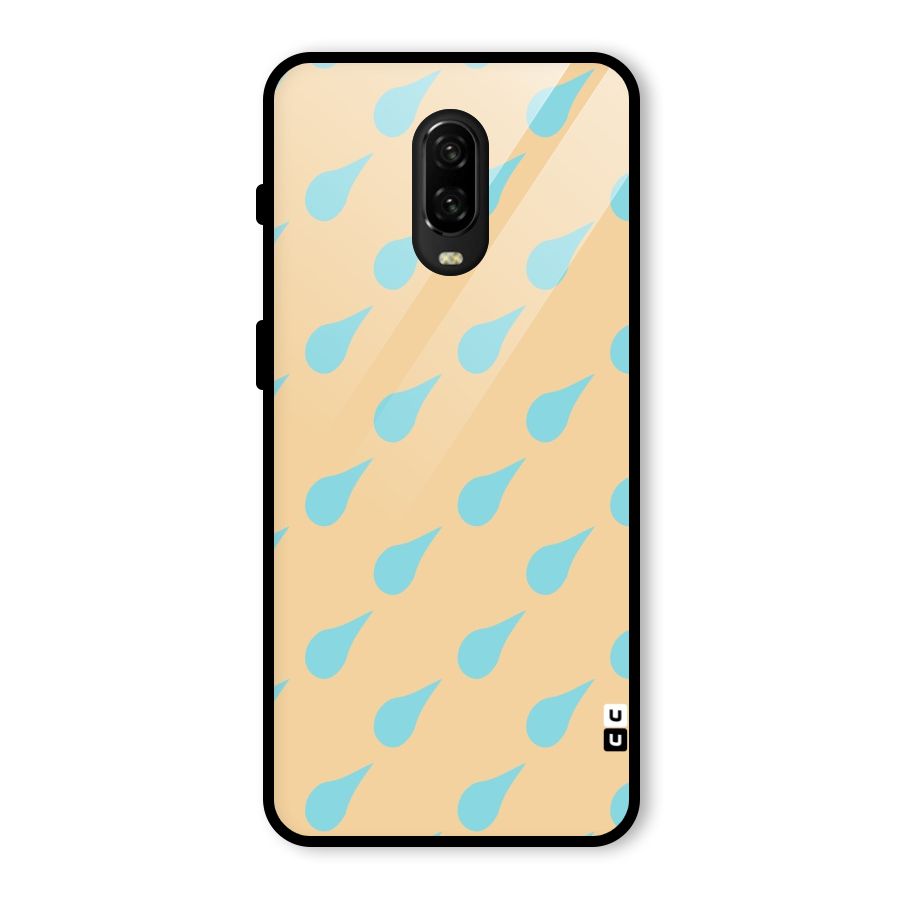 Pastel Orange Drops Glass Back Case for OnePlus 6T