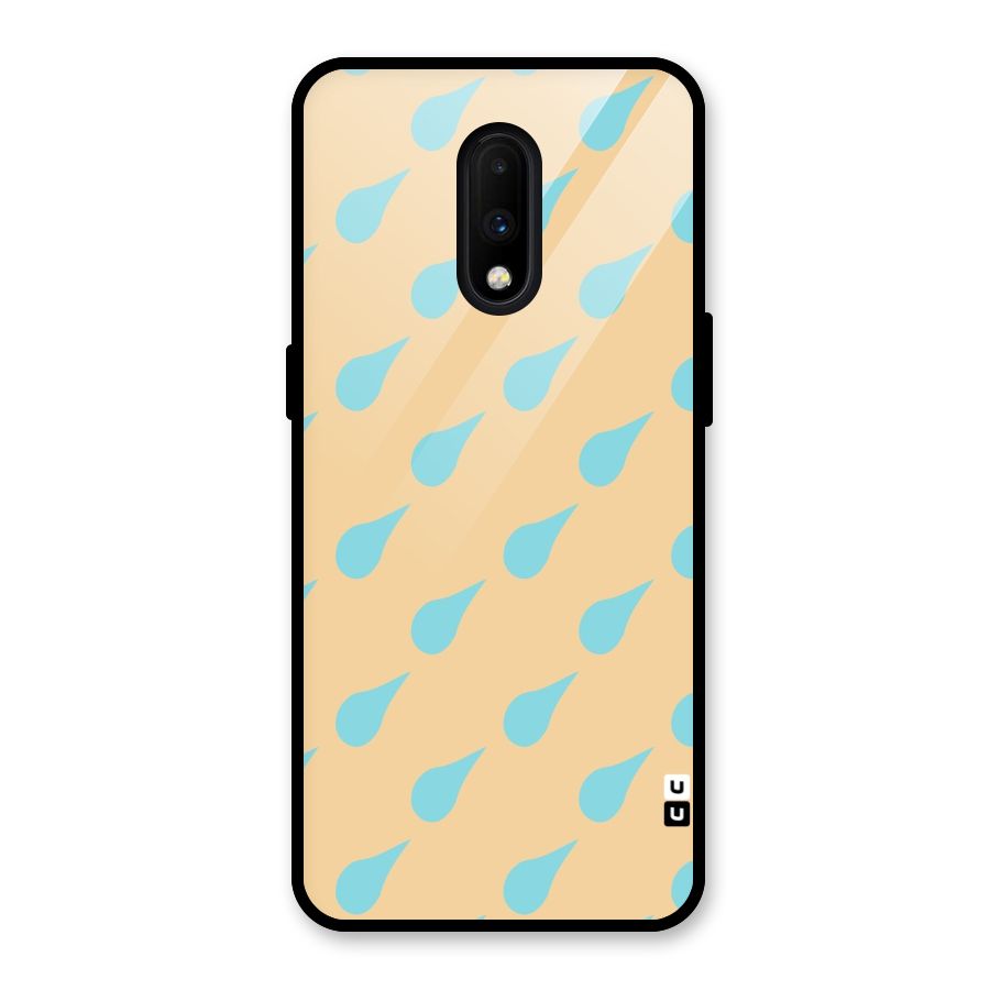 Pastel Orange Drops Glass Back Case for OnePlus 7