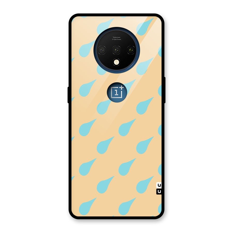 Pastel Orange Drops Glass Back Case for OnePlus 7T