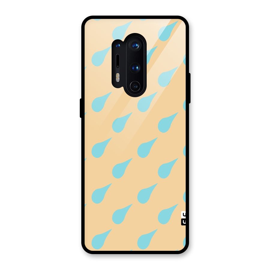 Pastel Orange Drops Glass Back Case for OnePlus 8 Pro
