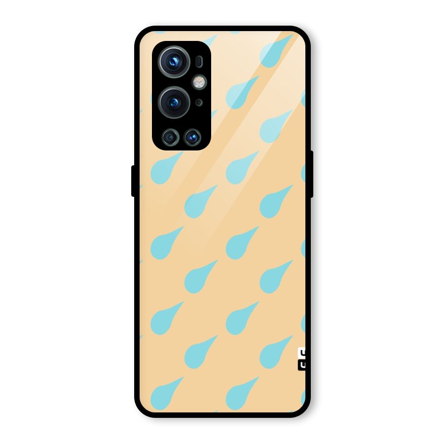 Pastel Orange Drops Glass Back Case for OnePlus 9 Pro