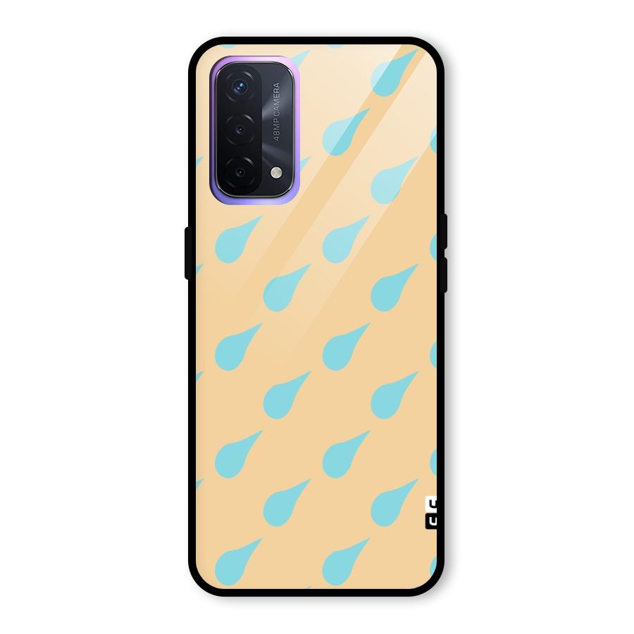 Pastel Orange Drops Glass Back Case for Oppo A74 5G