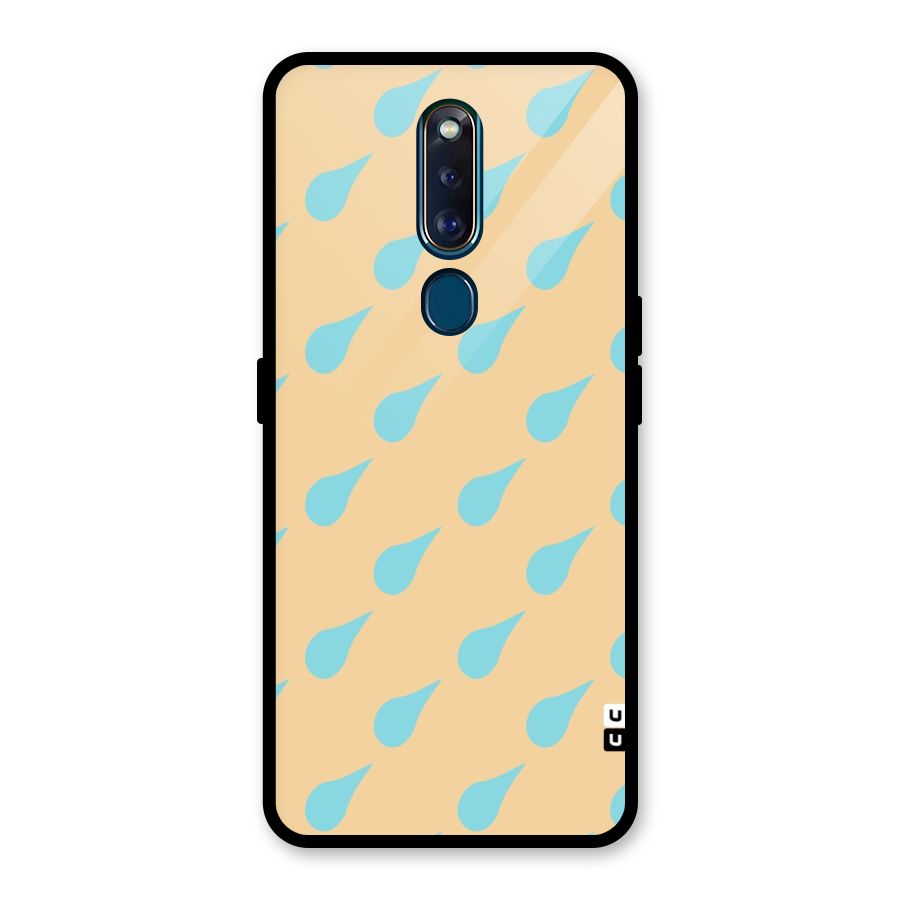 Pastel Orange Drops Glass Back Case for Oppo F11 Pro