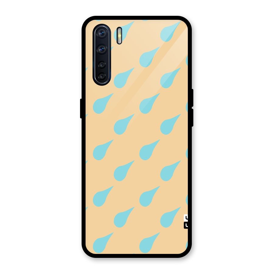 Pastel Orange Drops Glass Back Case for Oppo F15
