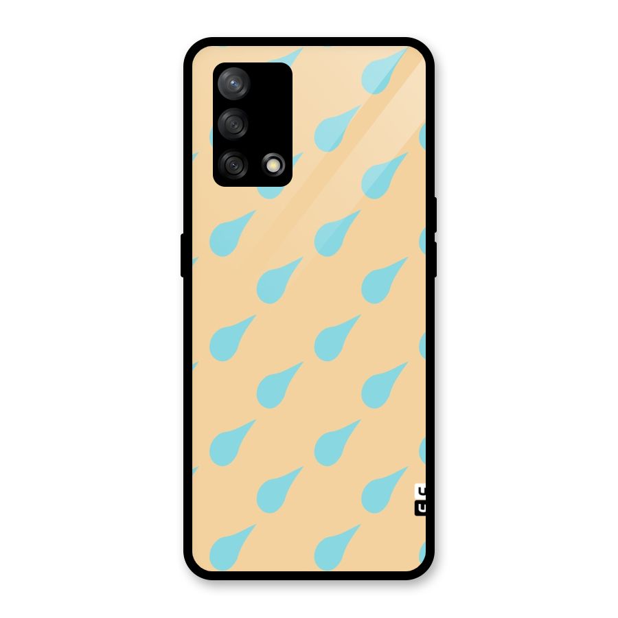 Pastel Orange Drops Glass Back Case for Oppo F19