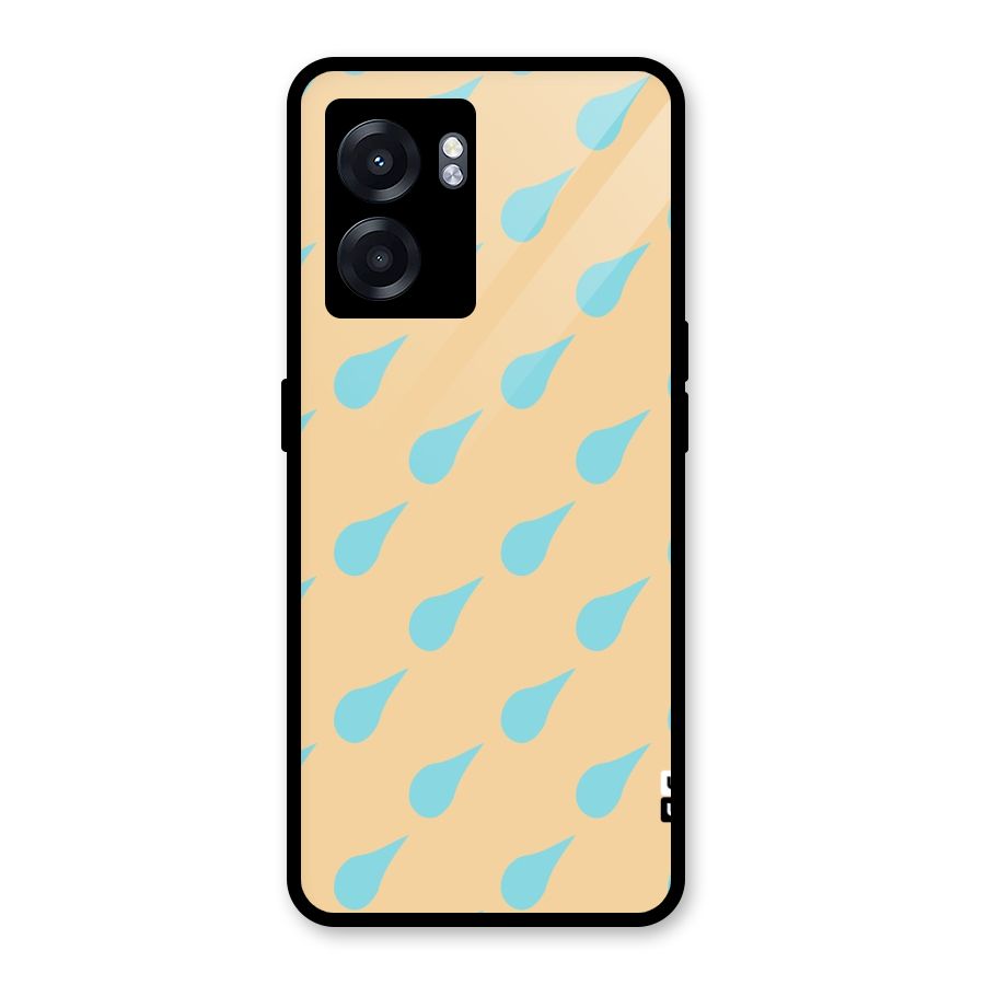 Pastel Orange Drops Glass Back Case for Oppo K10 (5G)