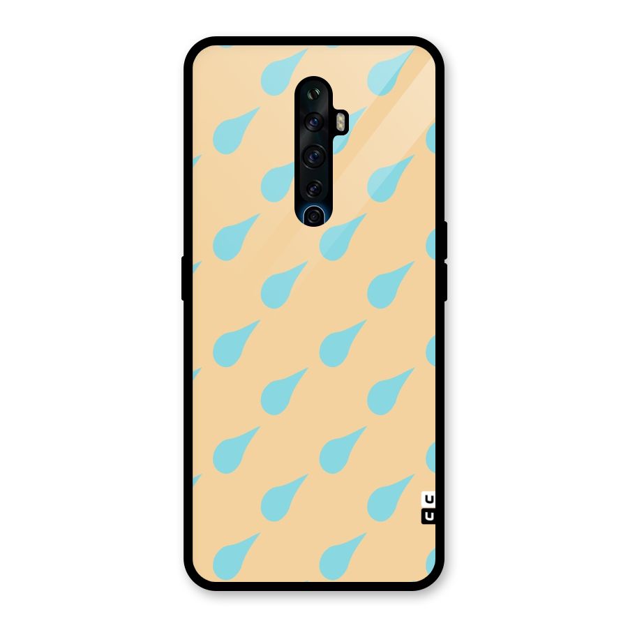 Pastel Orange Drops Glass Back Case for Oppo Reno2 F