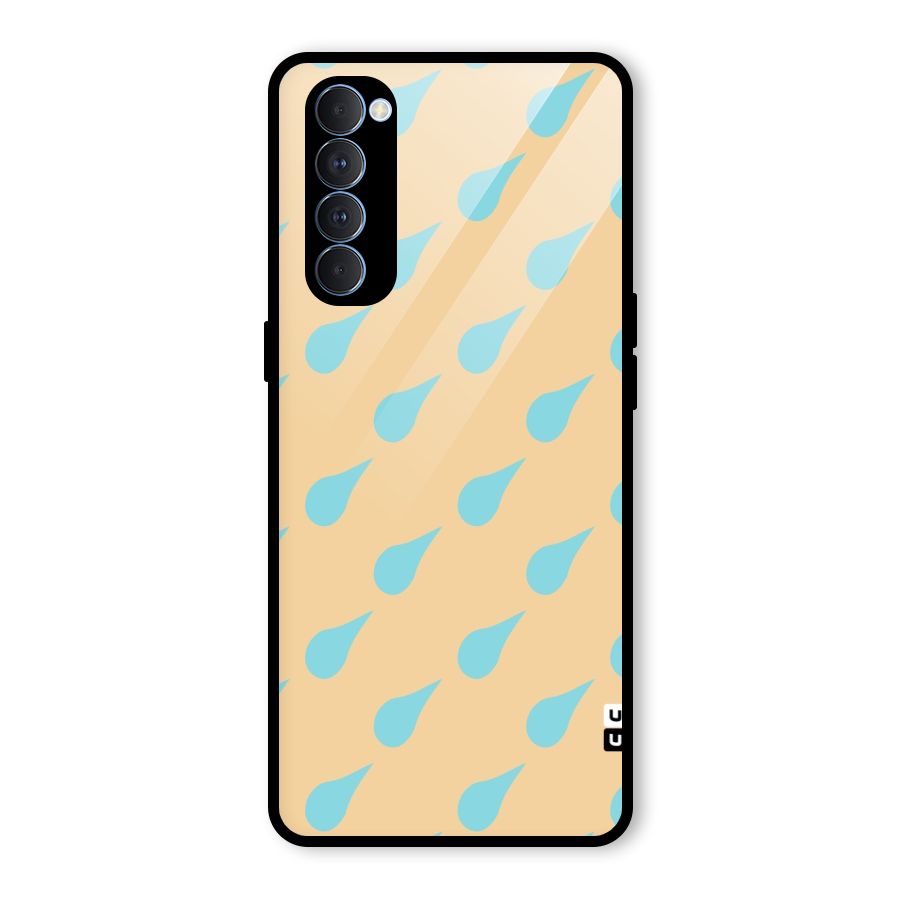Pastel Orange Drops Glass Back Case for Oppo Reno4 Pro