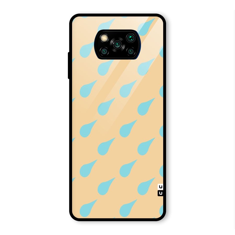 Pastel Orange Drops Glass Back Case for Poco X3 Pro