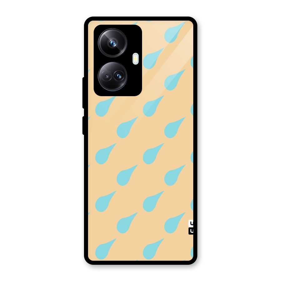 Pastel Orange Drops Glass Back Case for Realme 10 Pro Plus