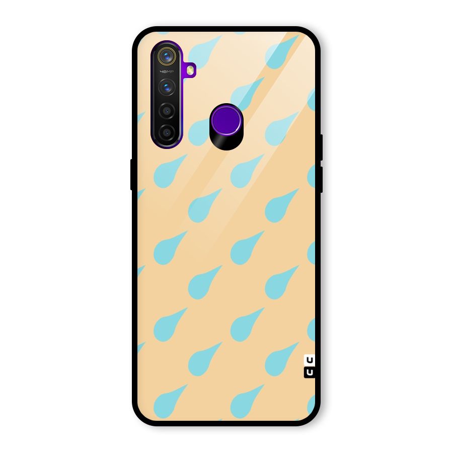 Pastel Orange Drops Glass Back Case for Realme 5 Pro