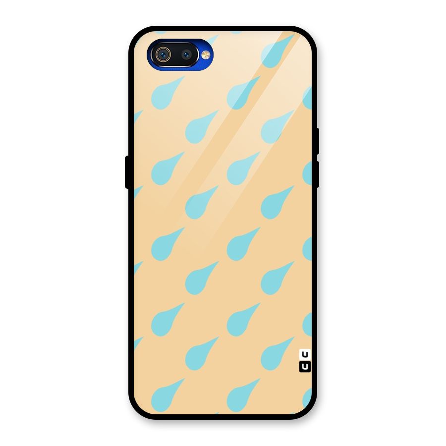 Pastel Orange Drops Glass Back Case for Realme C2