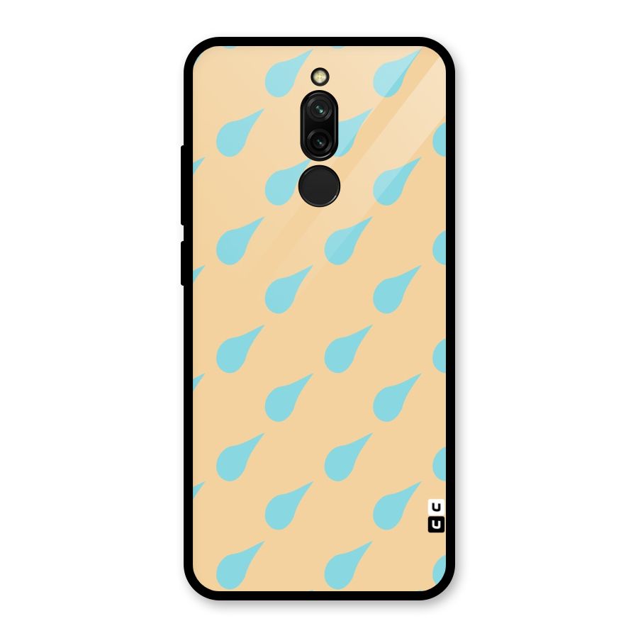 Pastel Orange Drops Glass Back Case for Redmi 8