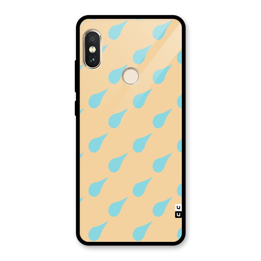 Pastel Orange Drops Glass Back Case for Redmi Note 5 Pro