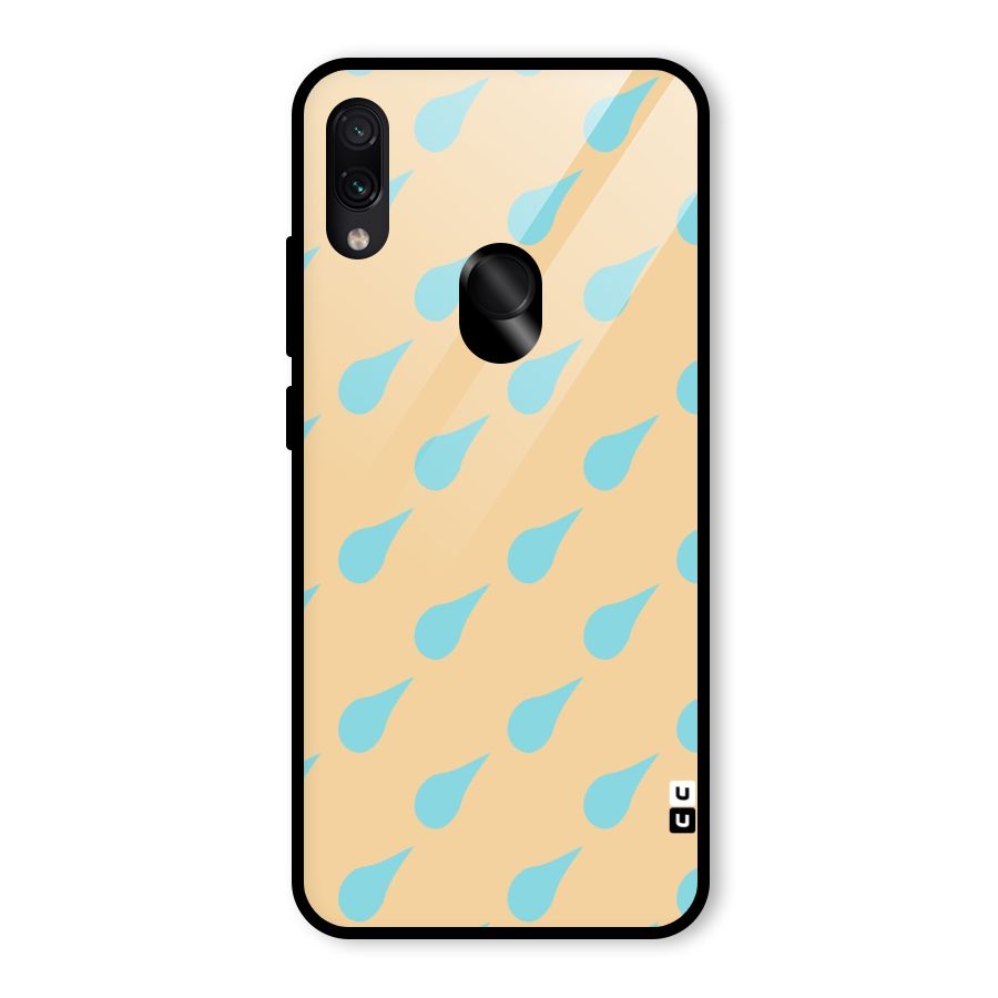 Pastel Orange Drops Glass Back Case for Redmi Note 7 Pro