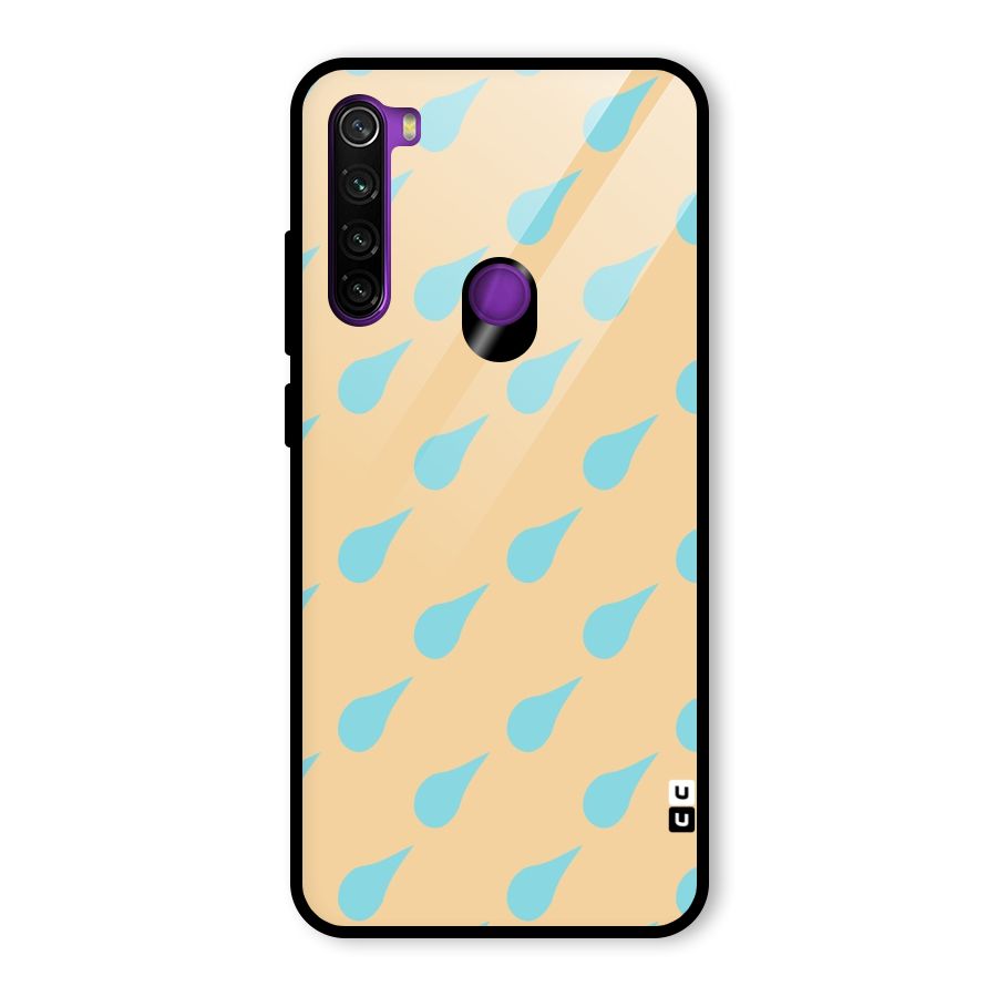 Pastel Orange Drops Glass Back Case for Redmi Note 8