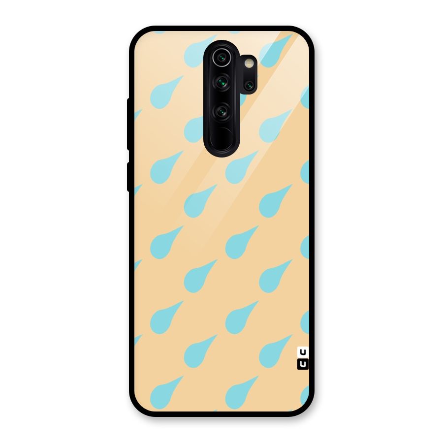 Pastel Orange Drops Glass Back Case for Redmi Note 8 Pro