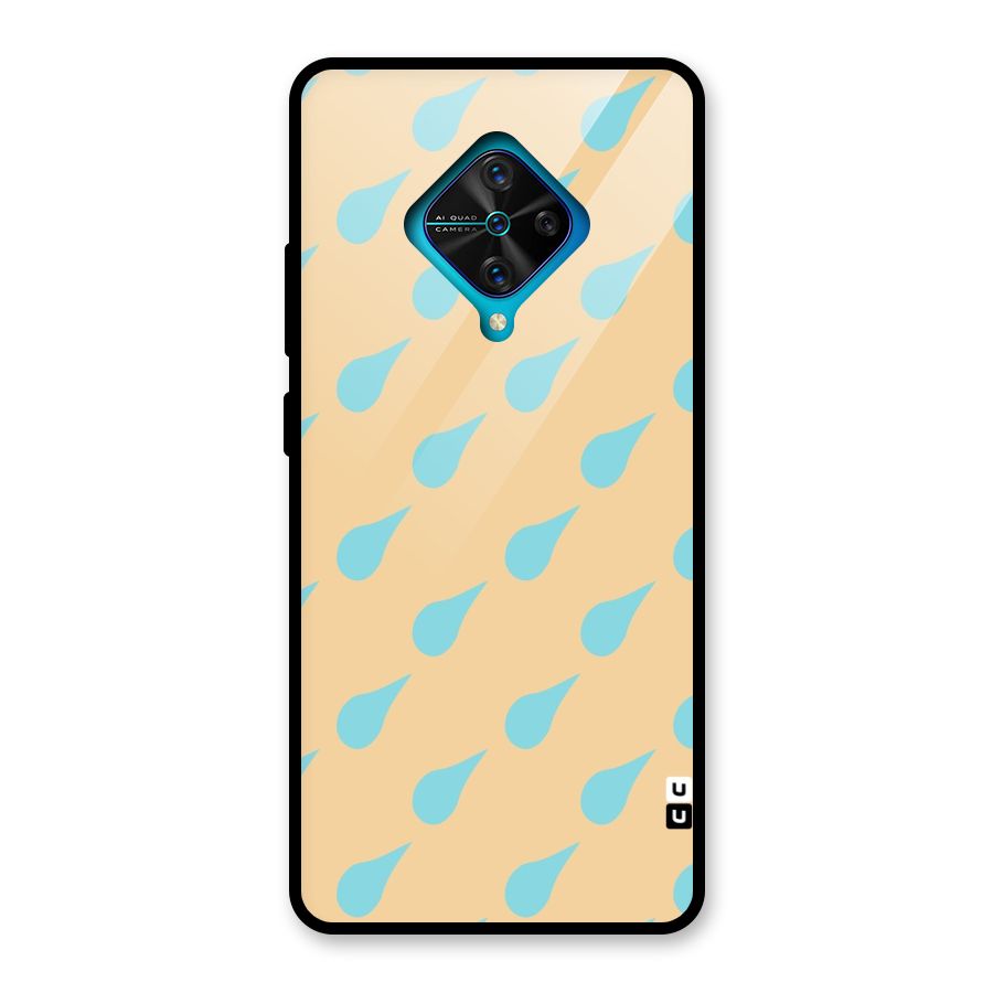 Pastel Orange Drops Glass Back Case for Vivo S1 Pro