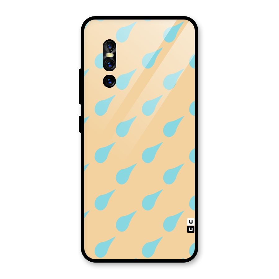 Pastel Orange Drops Glass Back Case for Vivo V15 Pro
