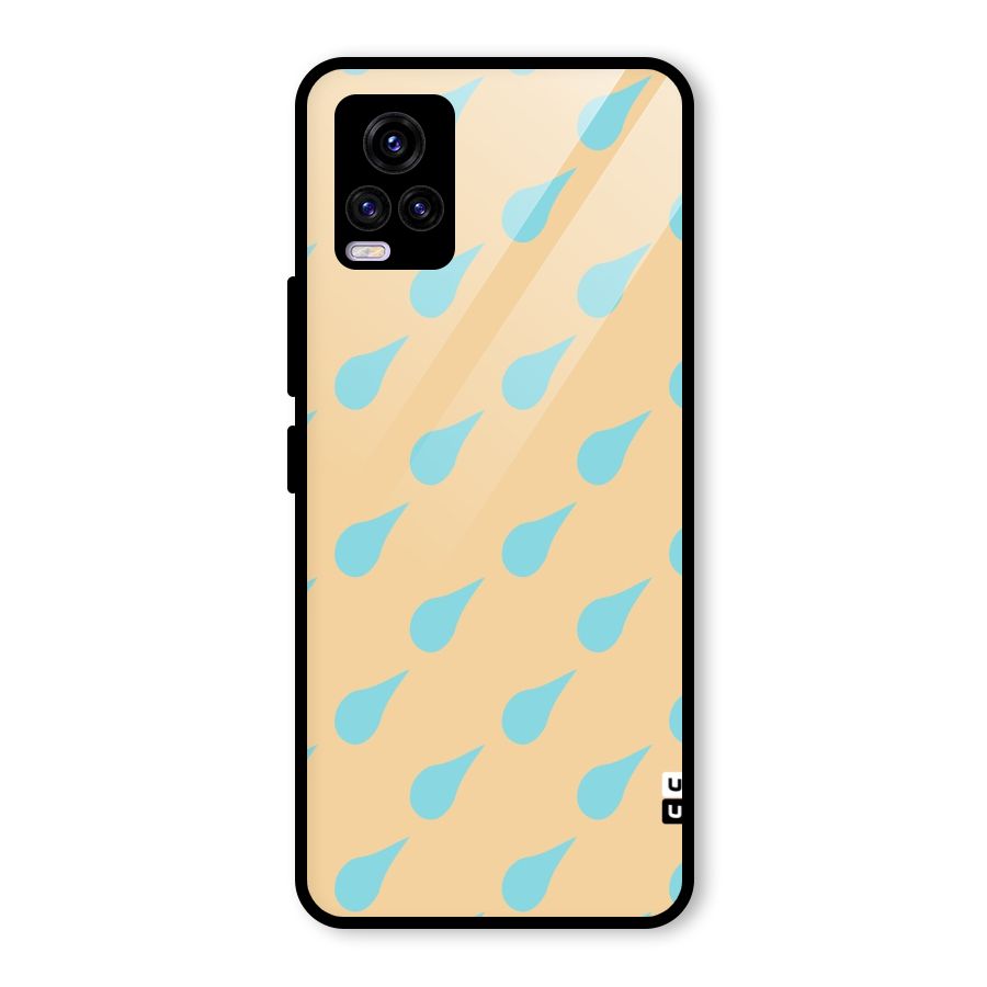 Pastel Orange Drops Glass Back Case for Vivo V20