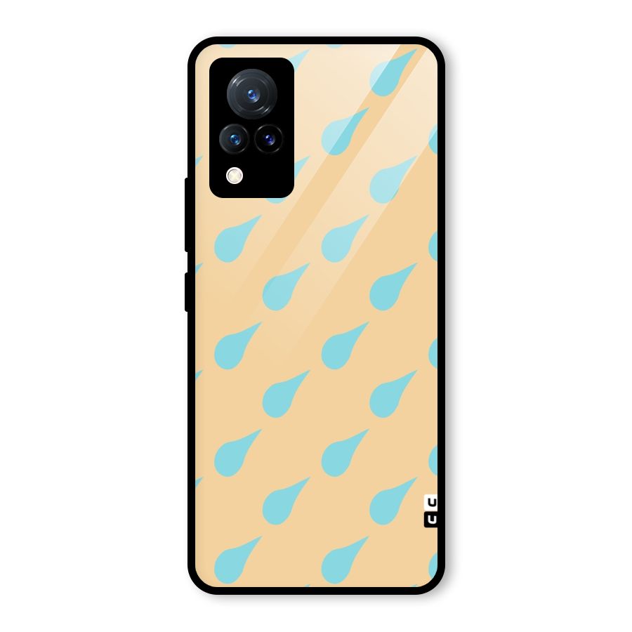 Pastel Orange Drops Glass Back Case for Vivo V21 5G